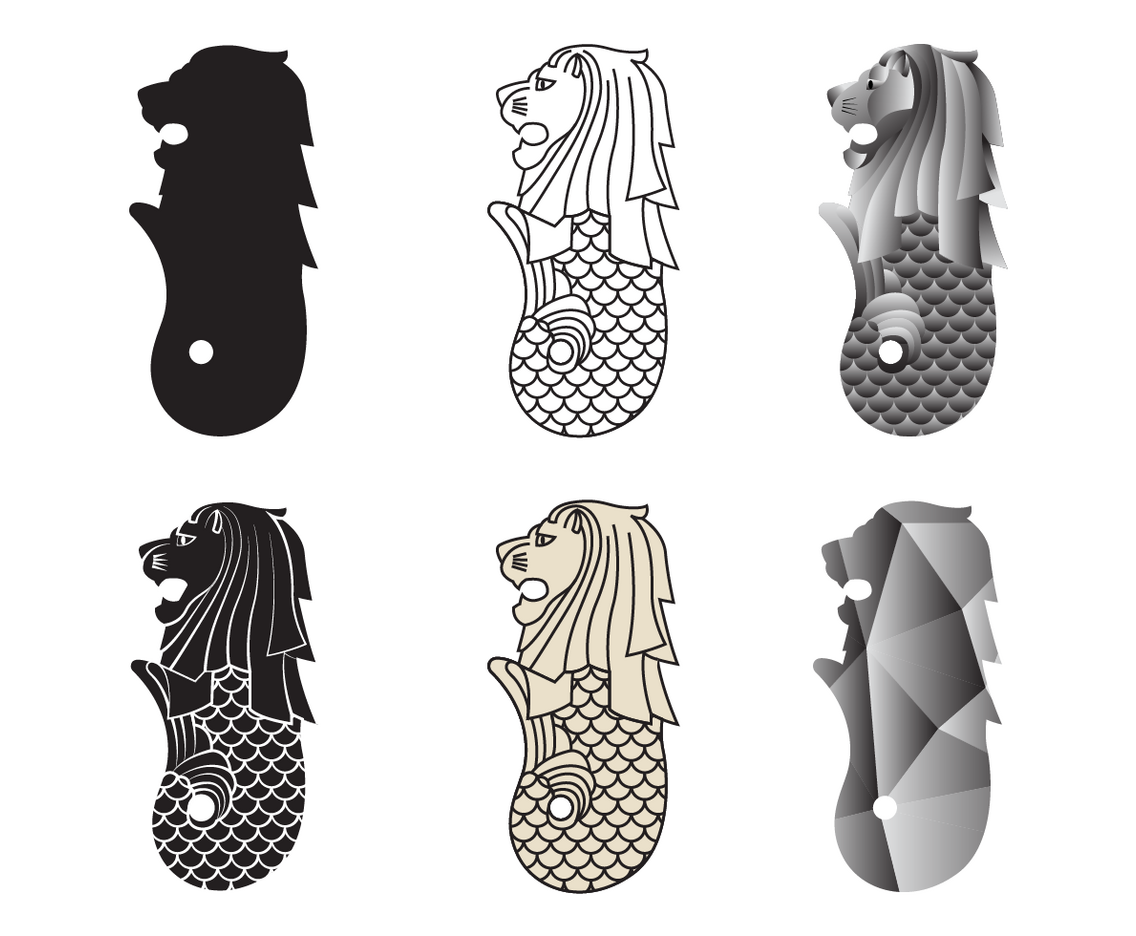 Free Merlion Vector