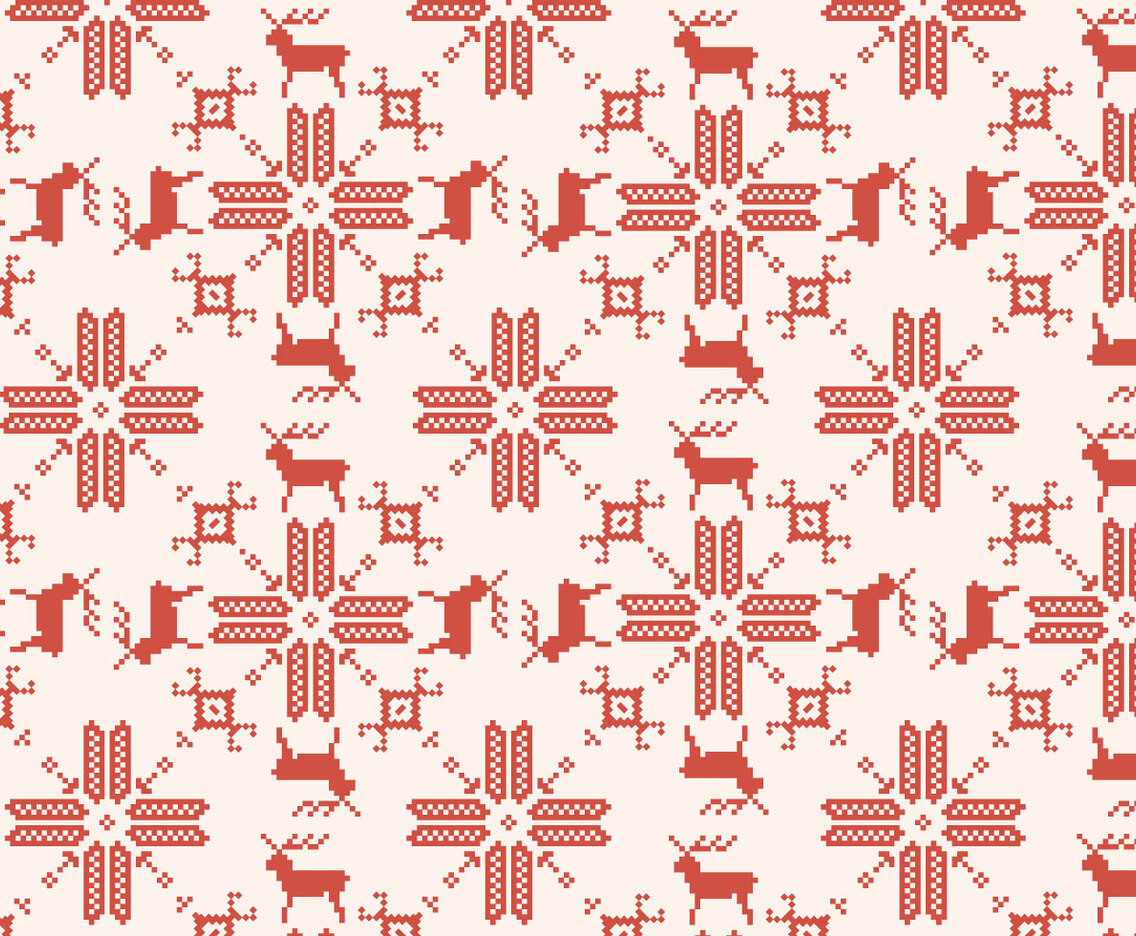 Reindeer Red Pattern