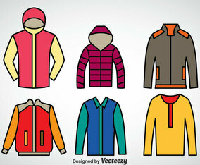 Winter Coat Vector Set
