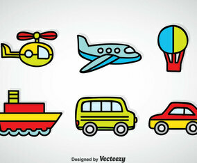 Transportation Vehicle Cartoon Vector
