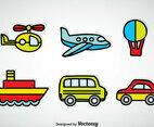 Transportation Vehicle Cartoon Vector