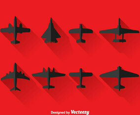 Air Plane Silhouette Vector