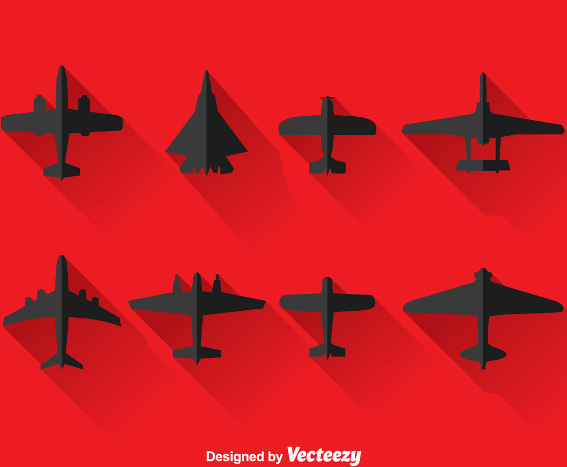 Air Plane Silhouette Vector