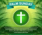 Template Palm Sunday Green Palm Leaf