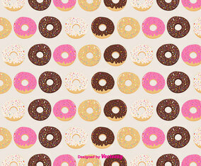Donuts Vector Pattern Background