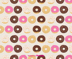 Donuts Vector Pattern Background