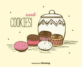 Sweet Cookies Background