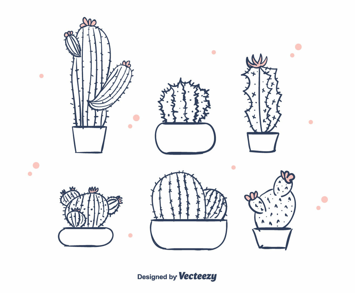Free Hand Drawn Cactus Vector