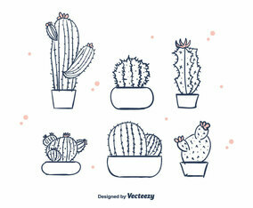 Free Hand Drawn Cactus Vector