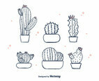 Free Hand Drawn Cactus Vector