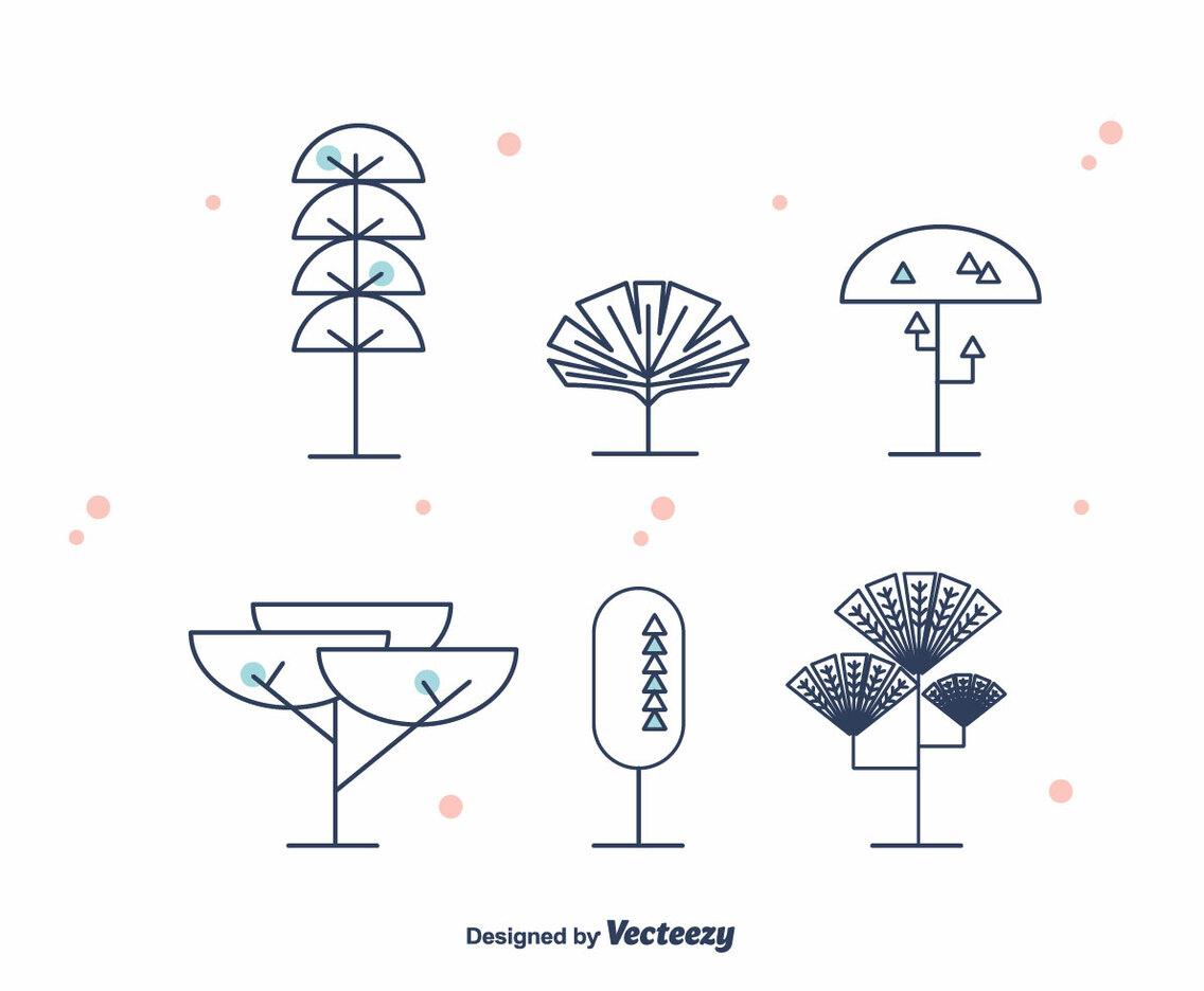 Geometrical Trees Vector