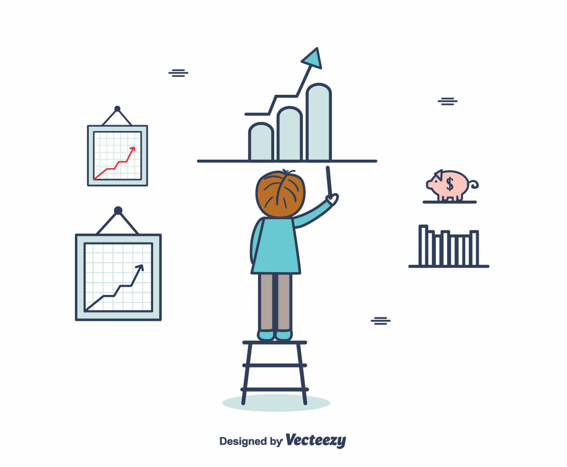 Growing Up Concept Vector Background