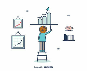 Growing Up Concept Vector Background