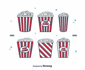 Popcorn Box Vector