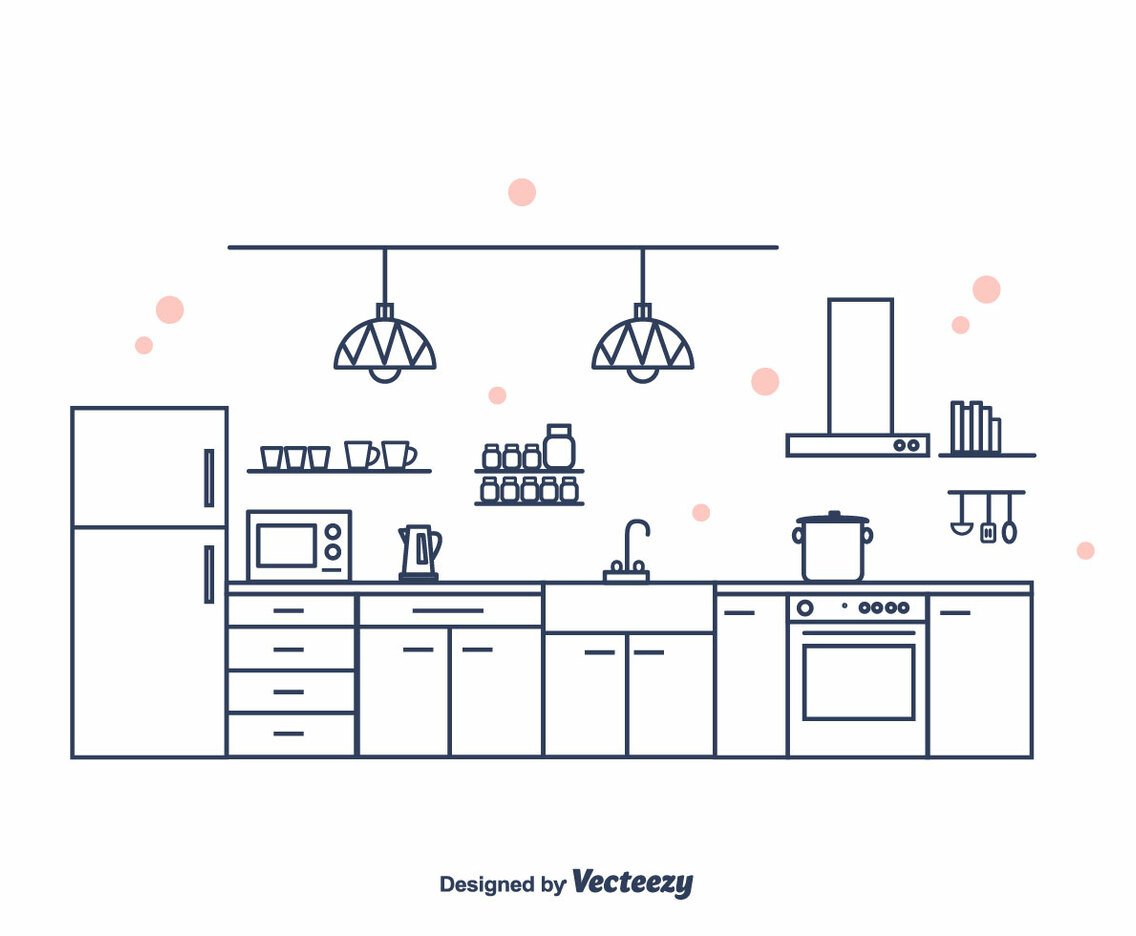 Kitchen Interior Vector
