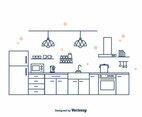 Kitchen Interior Vector