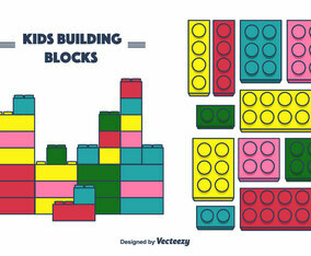 Kids Building Blocks Vector