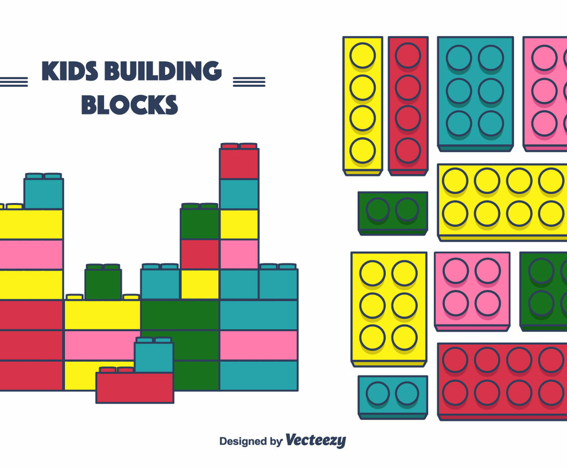 Kids Building Blocks Vector