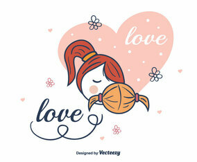 Mom And Child Vector Background