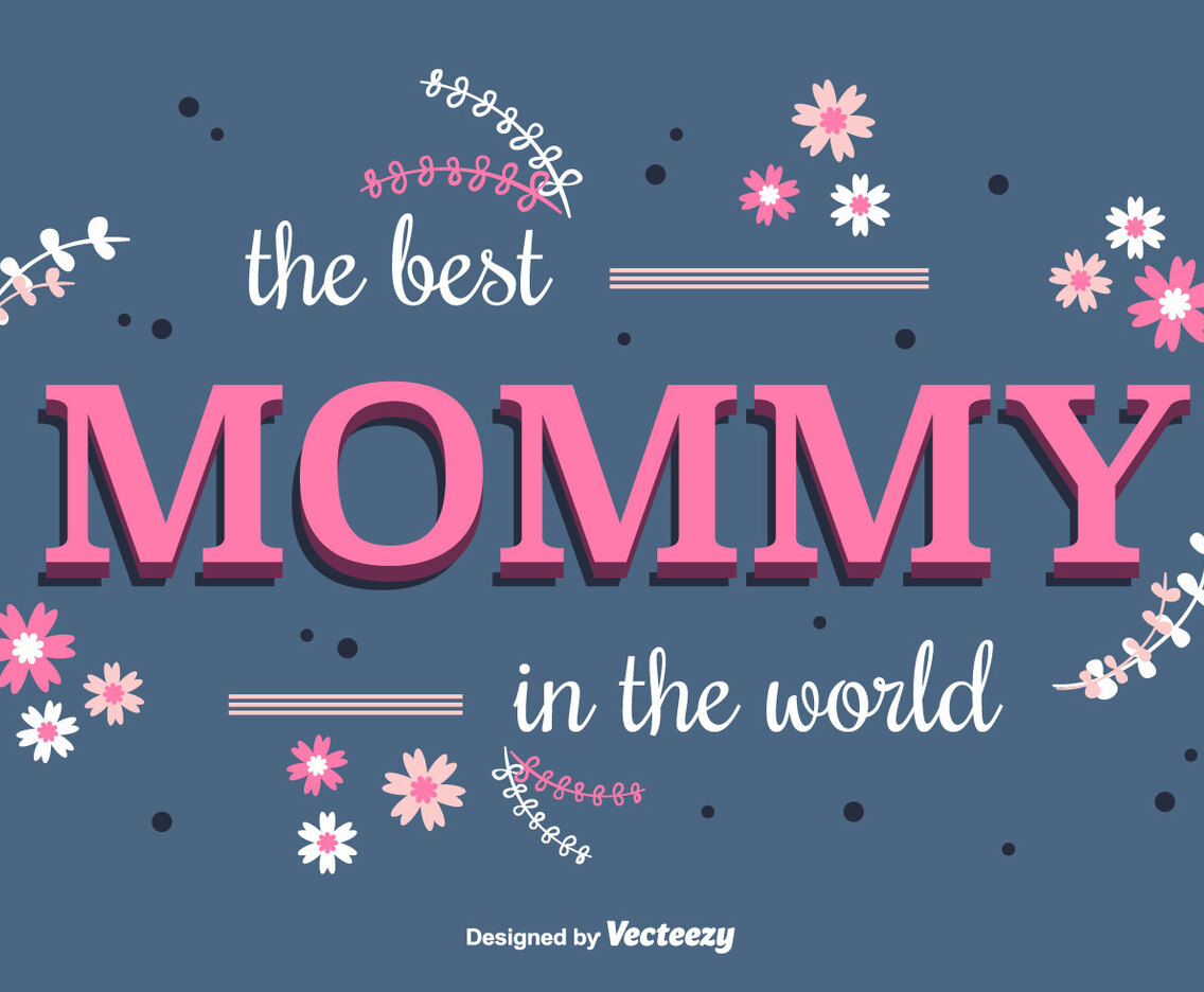 Cute Mommy Vector Background