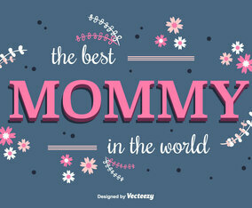 Cute Mommy Vector Background