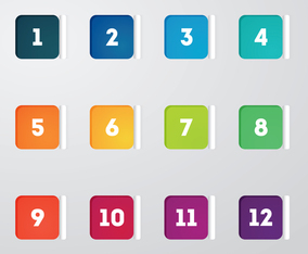 Free Square Bullet Points Vector