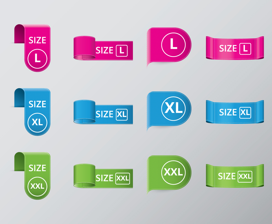 Free Plus Size Tag Vectors