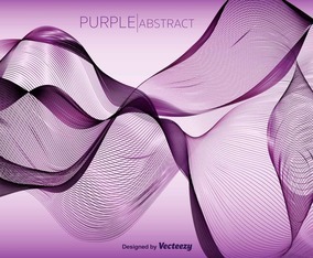 Purple Abstract Vector Wave Background
