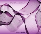 Purple Abstract Vector Wave Background