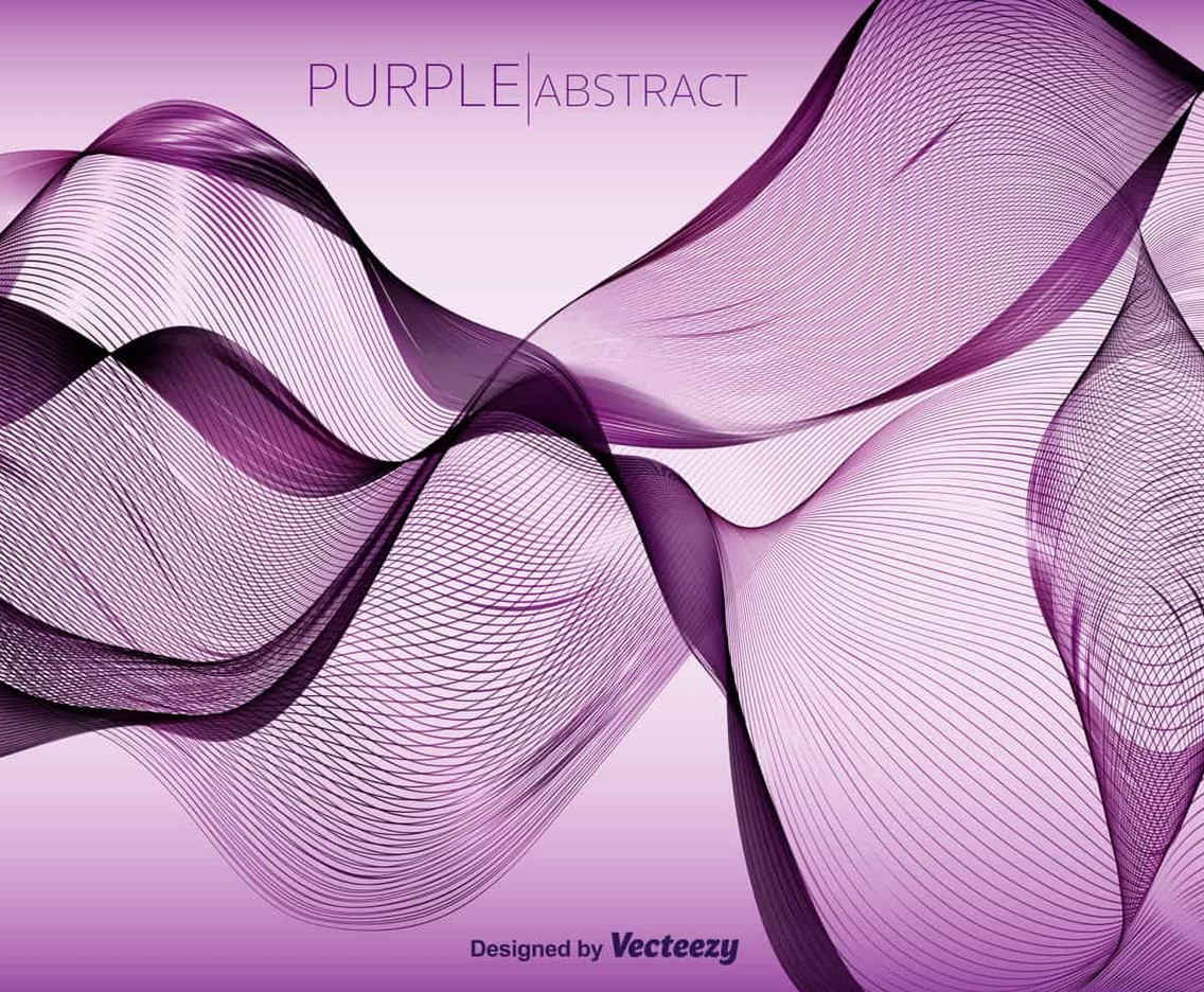 Purple Abstract Vector Wave Background
