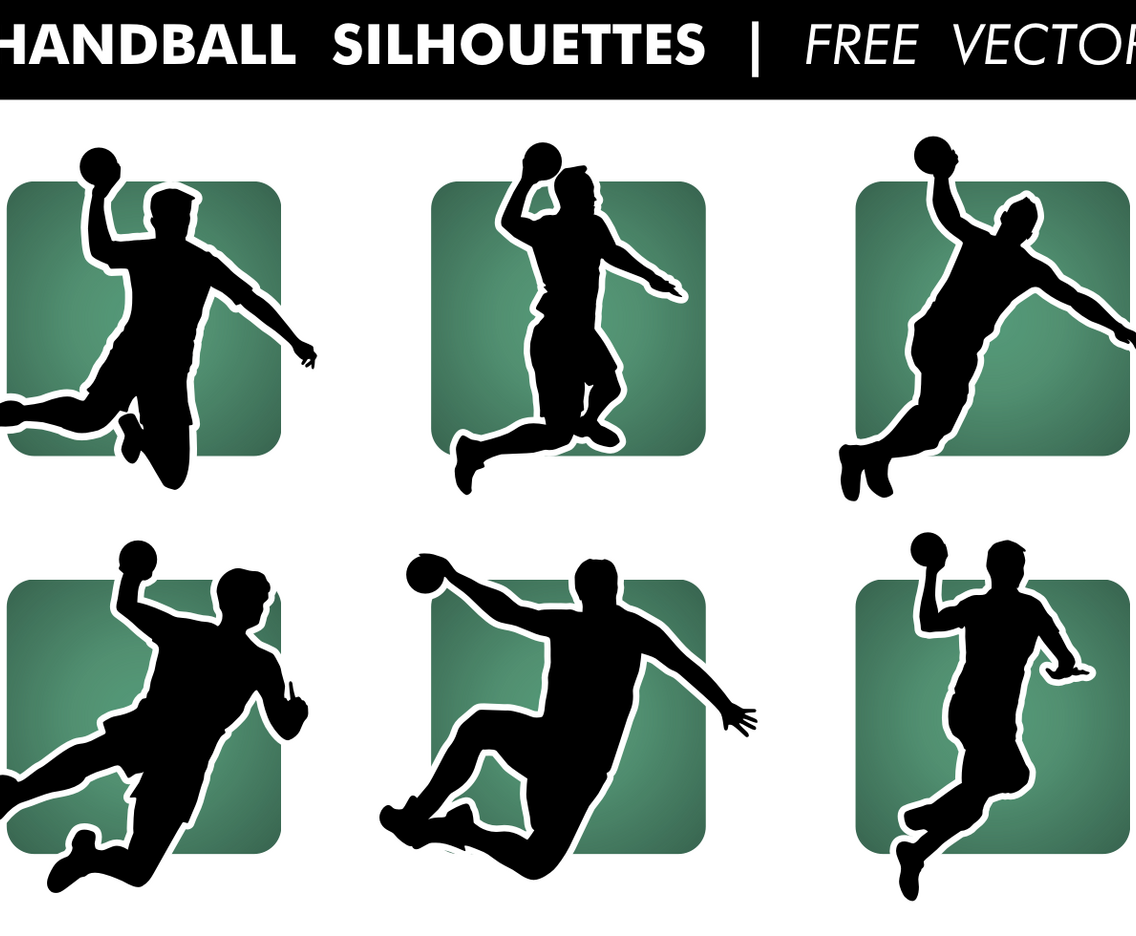 Handball Silhouettes Free Vector