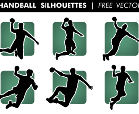Handball Silhouettes Free Vector