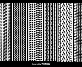 Set Of 6 Vector Tire Marks