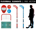Floorball Elements Free Vector