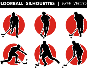 Floorball Silhouettes Free Vector