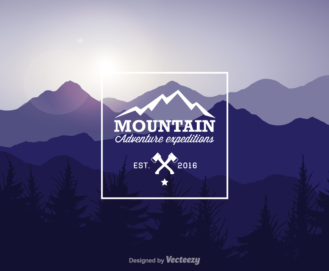 Free Mountain Landscape Vector Illustration