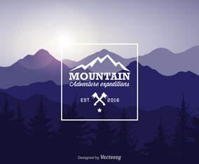 Free Mountain Landscape Vector Illustration