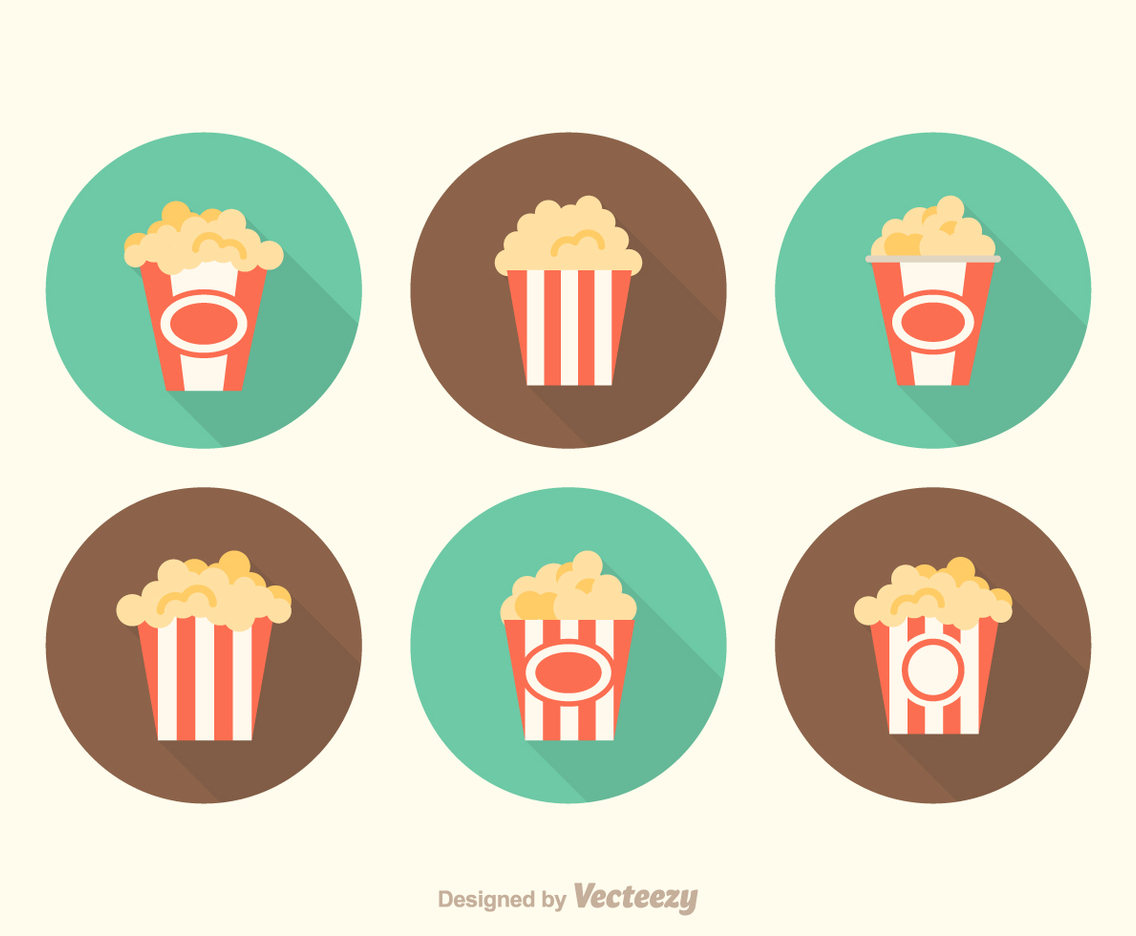 Free Vector Popcorn Box Icons