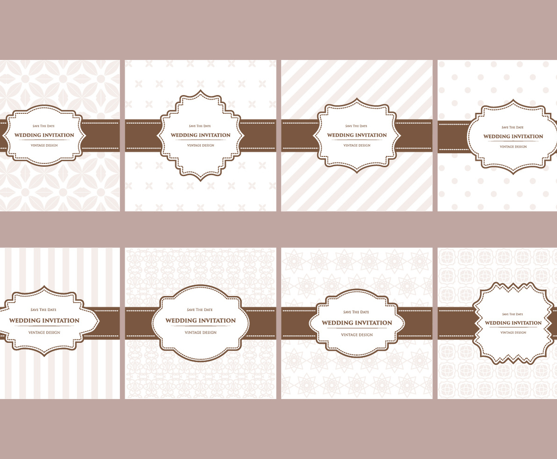 Free Elegant Wedding Cards Pattern Designs