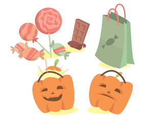 Trick or Treat Vector Set