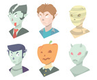Halloween Mask Vector Set