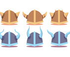 Viking Helmet Vector Set