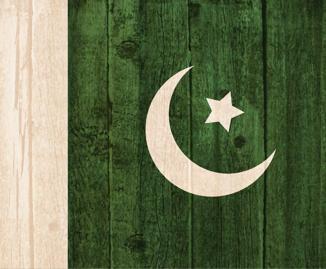 Free Vector Flag Of Pakistan Painted On Wooden Background