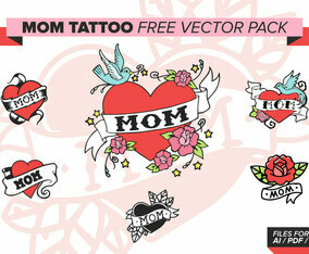 Mom Tattoo Free Vector Pack