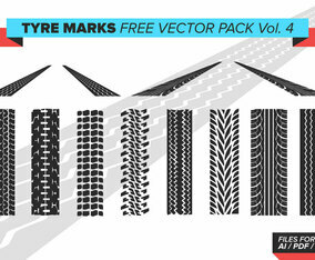 Tire Marks Free Vector Pack Vol. 4