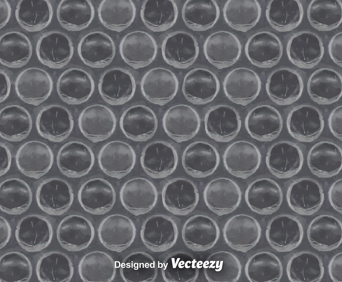 Gray Bubble Wrap Background Vector