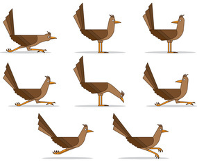 Set Of Roadrunner Vectors
