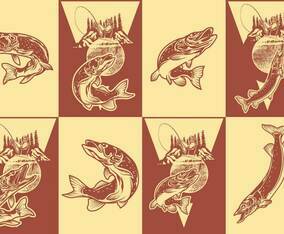 Pike Fshing Poster Set