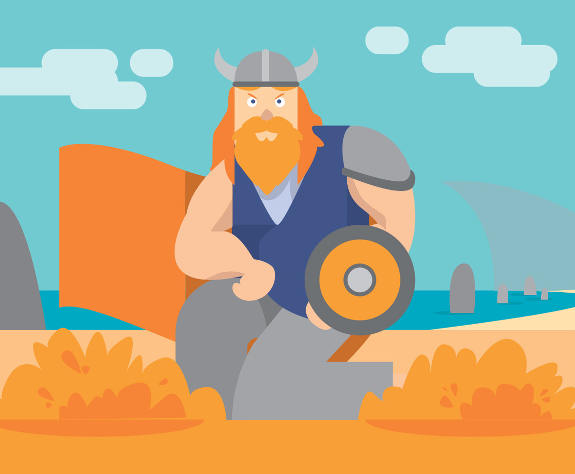 Viking Ship Vector Art