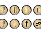 Set Of Gearbox Vector Icons